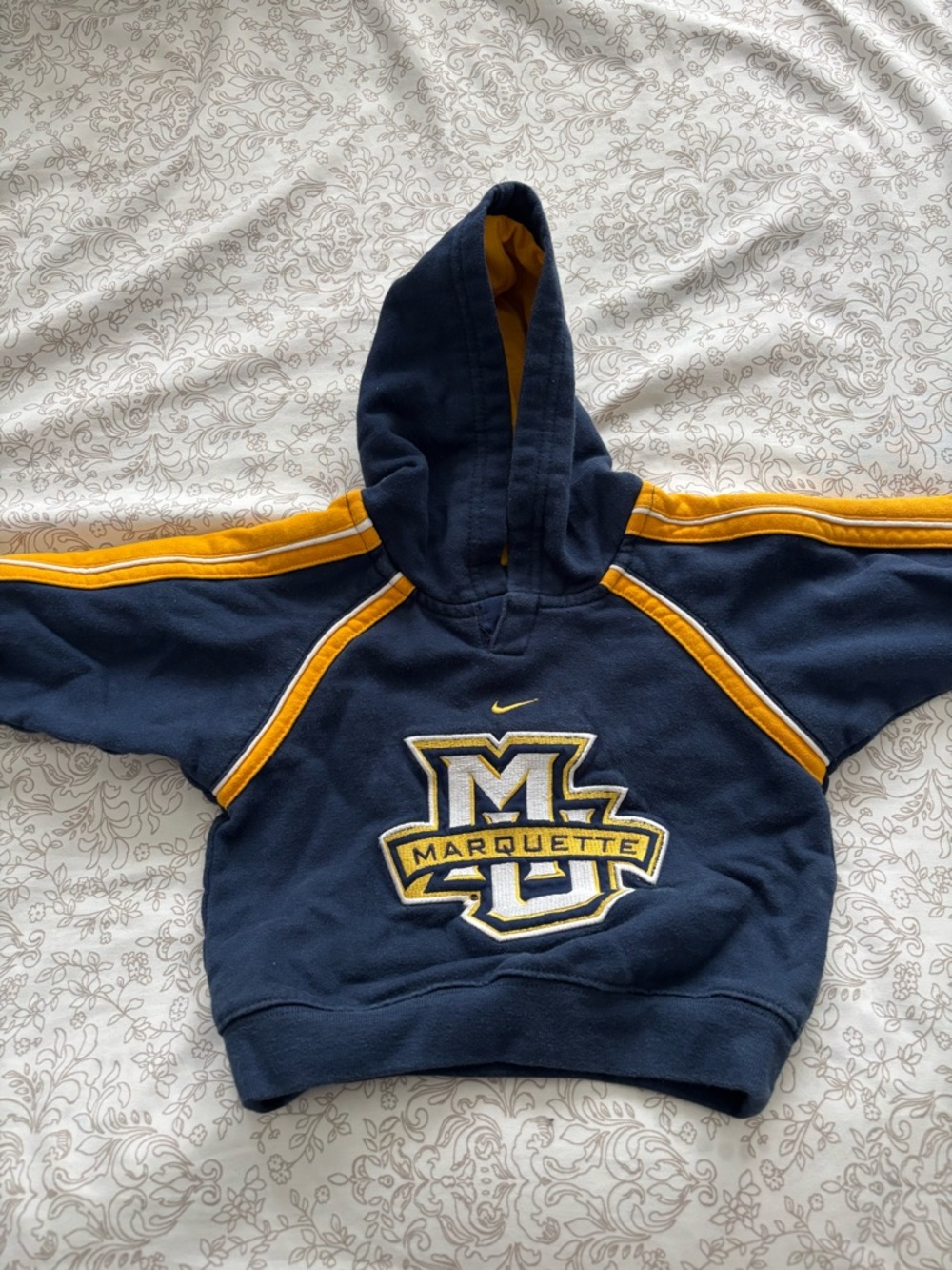 Nike Marquette Navy and Gold Kids Hoodie Sweatshirt